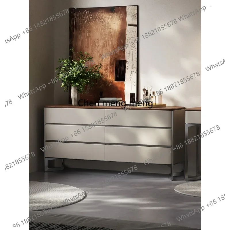 Italian minimalist six-chest cabinet storage locker, high-end walnut solid wood chest at the end of the bed
Italian minimalist six-chest cabinet storage locker, high-end walnut solid wood chest at the end of the bed
