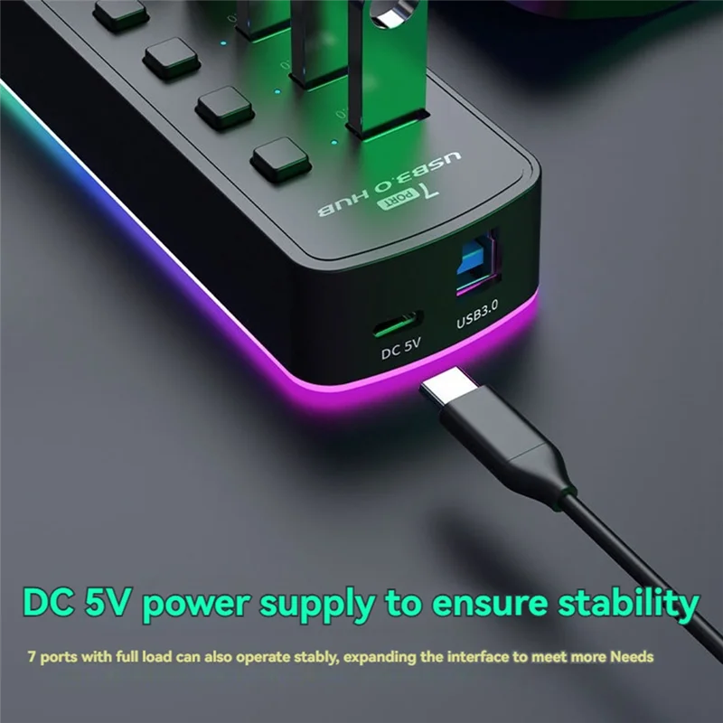 Концентратор RGB USB 3.0, 7 портов, адаптер USB-порта, 5 Гбит/с, индивидуальный переключатель включения/выключения, разветвитель, игровой USB-концентратор для портативного ПК, компьютера
Концентратор RGB USB 3.0, 7 портов, адаптер USB-порта, 5 Гбит/с, индивидуальный переключатель включения/выключения, разветвитель, игровой USB-концентратор для портативного ПК, компьютера