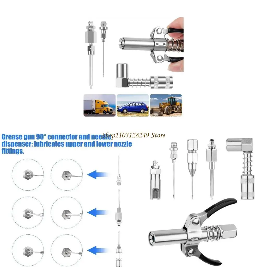 N5KD Grease Guns Needle Nozzle 90 Degree Lubrication Tool for Hard to Reach Fittings
N5KD Grease Guns Needle Nozzle 90 Degree Lubrication Tool for Hard to Reach Fittings