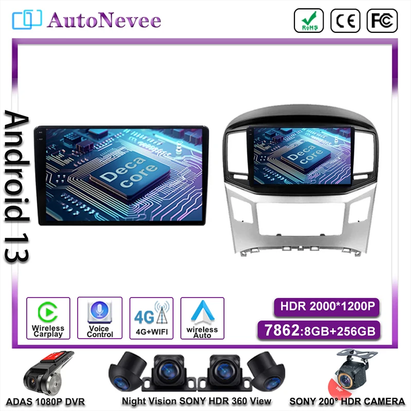 Android 14 Auto Radio Stereo For Hyundai H1 Grand Starex 2007 - 2015 Multimedia Car Player GPS Navigation DVD NO 2DIN Carplay
Android 14 Auto Radio Stereo For Hyundai H1 Grand Starex 2007 - 2015 Multimedia Car Player GPS Navigation DVD NO 2DIN Carplay