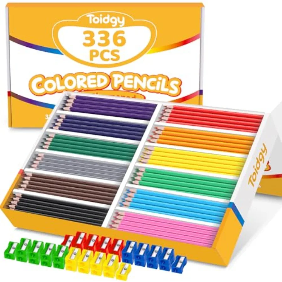 336 Packs Colored Pencils Bulk Classroom, Colored Pencils for 12 Assorted Colors, Coloring Pencil Set Plus 36 Sharpeners, Pre-s
336 Packs Colored Pencils Bulk Classroom, Colored Pencils for 12 Assorted Colors, Coloring Pencil Set Plus 36 Sharpeners, Pre-s