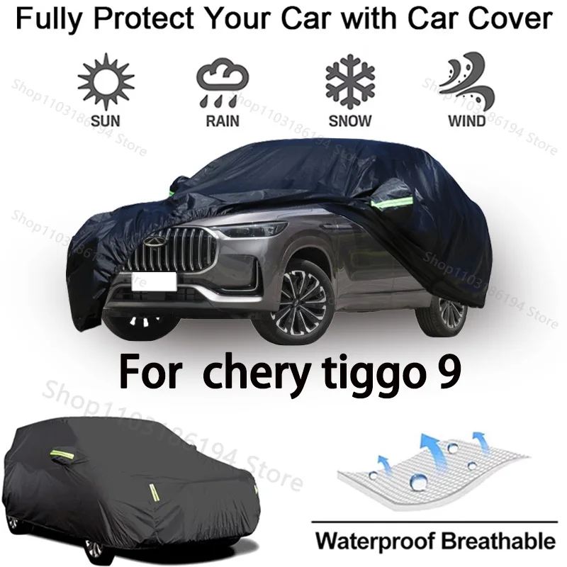 Полный автомобильный чехол для Chery Tiggo 9, уличное защитное снаряжение, защита от снега, солнцезащитный козырек, водонепроницаемые и пыленепроницаемые автомобильные аксессуары
Полный автомобильный чехол для Chery Tiggo 9, уличное защитное снаряжение, защита от снега, солнцезащитный козырек, водонепроницаемые и пыленепроницаемые автомобильные аксессуары