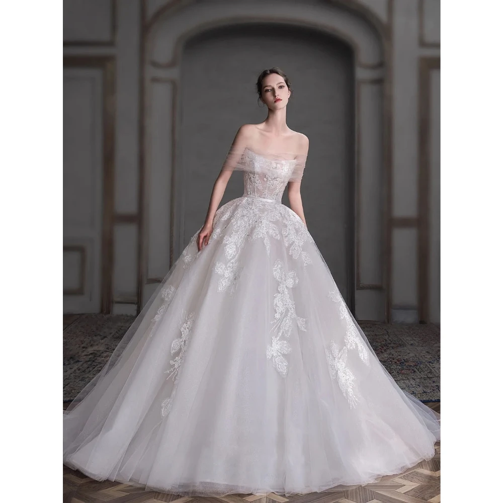 ESBRIDE Bridal Wedding Dresses Customized Wedding Gowns Appliques Off Shoulder Wedding Dresses Sleeveless White Bride Dress
ESBRIDE Bridal Wedding Dresses Customized Wedding Gowns Appliques Off Shoulder Wedding Dresses Sleeveless White Bride Dress