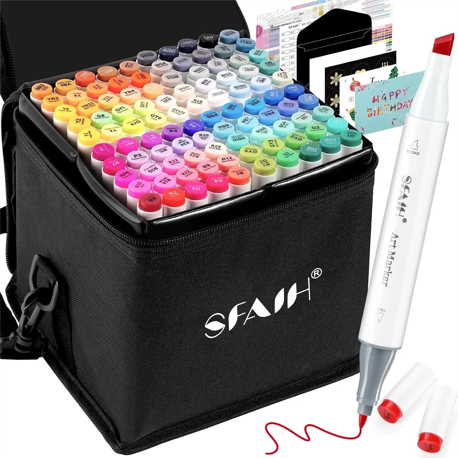 101 Colors Alcohol Markers Set with Chisel & Fine Tip for Adult Coloring, Illustration, Sketching, Blending, Storage Box &
101 Colors Alcohol Markers Set with Chisel & Fine Tip for Adult Coloring, Illustration, Sketching, Blending, Storage Box &