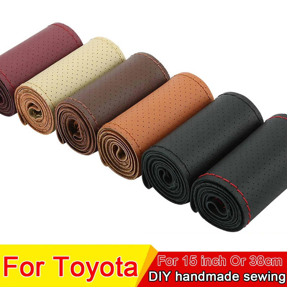 DIY Car Steering Wheel Cover Ultrathin Real Leather Protective Cover For Toyota RAV4 Highland Coralla Hilux Land Cruiser Camry
DIY Car Steering Wheel Cover Ultrathin Real Leather Protective Cover For Toyota RAV4 Highland Coralla Hilux Land Cruiser Camry