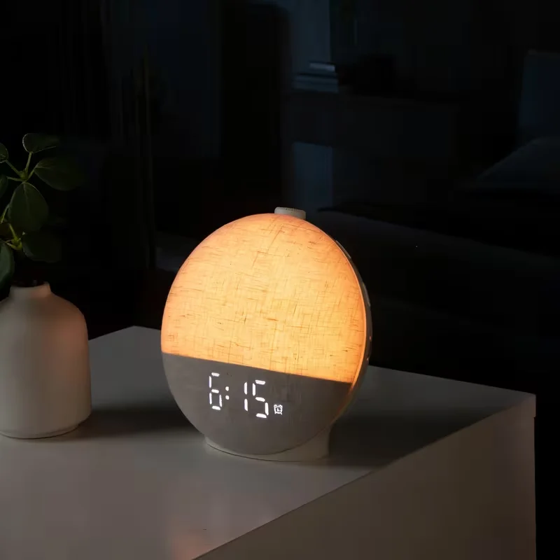 Натуральный светильник для пробуждения с регулируемой яркостью, прикроватная лампа, будильник с имитацией рассвета, генератор белого шума с 30 успокаивающими звуками для тех, кто спит глубоко
Натуральный светильник для пробуждения с регулируемой яркостью, прикроватная лампа, будильник с имитацией рассвета, генератор белого шума с 30 успокаивающими звуками для тех, кто спит глубоко