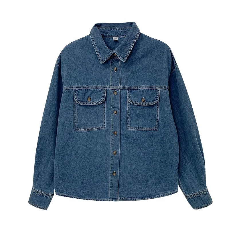 Fashion Simple Loose Denim Jacket 2025 Spring Autumn New Women's Single Breasted Solid All-Matched Long Sleeve Lapel Top
Fashion Simple Loose Denim Jacket 2025 Spring Autumn New Women's Single Breasted Solid All-Matched Long Sleeve Lapel Top