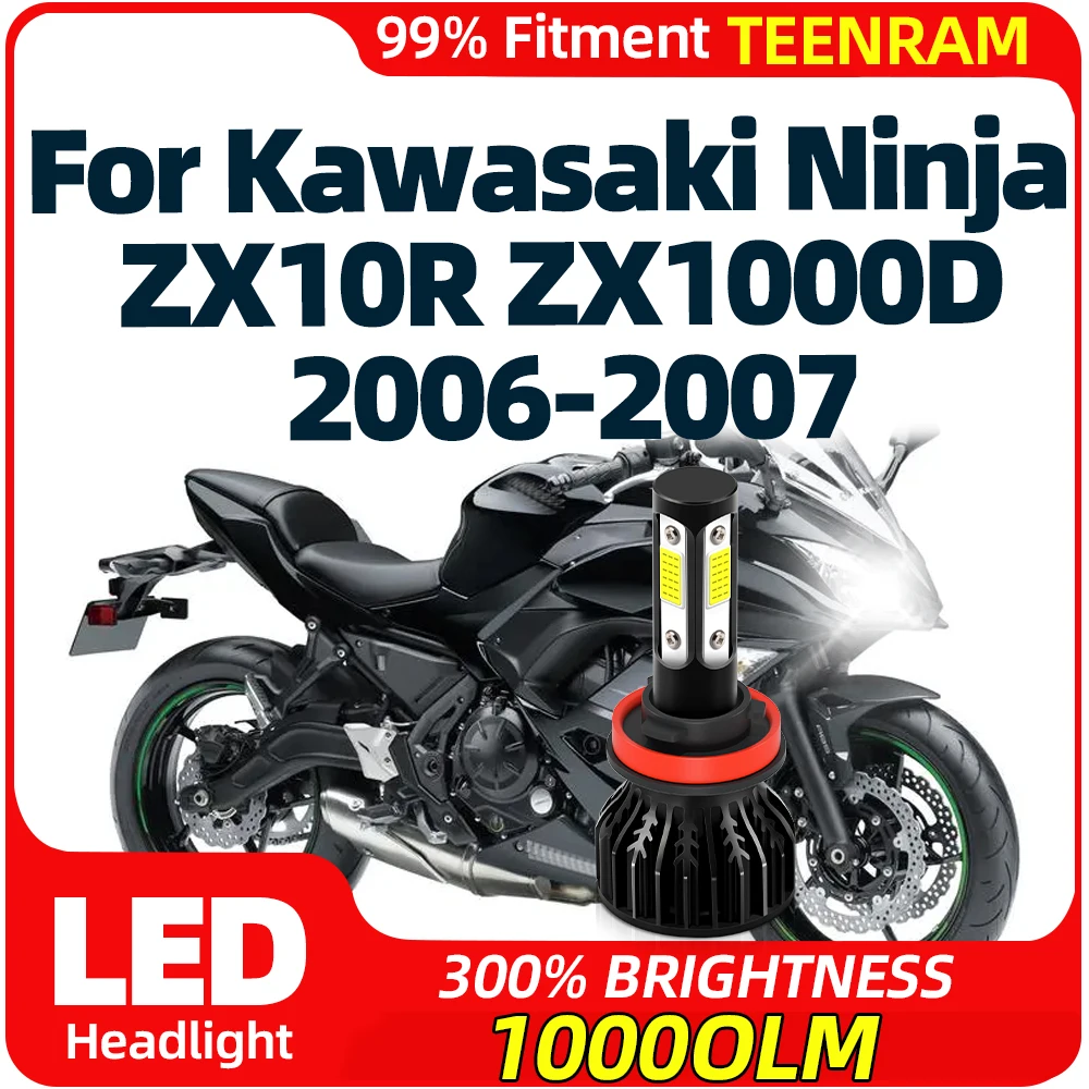 Motorcycle LED Headlight Bulb 10000LM CSP Chip Moto Lamp 12V 6000K Plug And Play For Kawasaki Ninja ZX10R ZX1000D 2006 2007
Motorcycle LED Headlight Bulb 10000LM CSP Chip Moto Lamp 12V 6000K Plug And Play For Kawasaki Ninja ZX10R ZX1000D 2006 2007