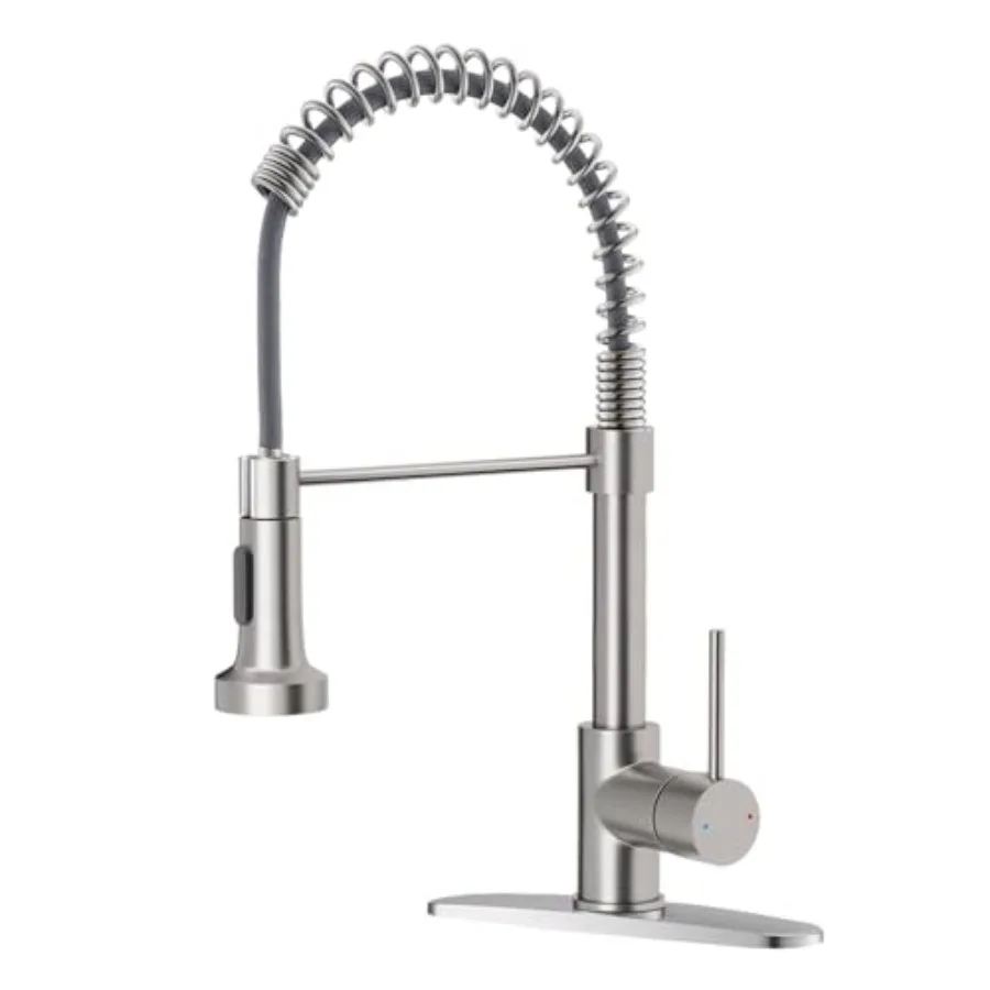Kitchen Faucet with Pull Down Sprayer Industrial 1 Handle 1 Hole Or 3 Hole Faucet for Farmhouse Camper Laundry Utility Rv Wet B
Kitchen Faucet with Pull Down Sprayer Industrial 1 Handle 1 Hole Or 3 Hole Faucet for Farmhouse Camper Laundry Utility Rv Wet B