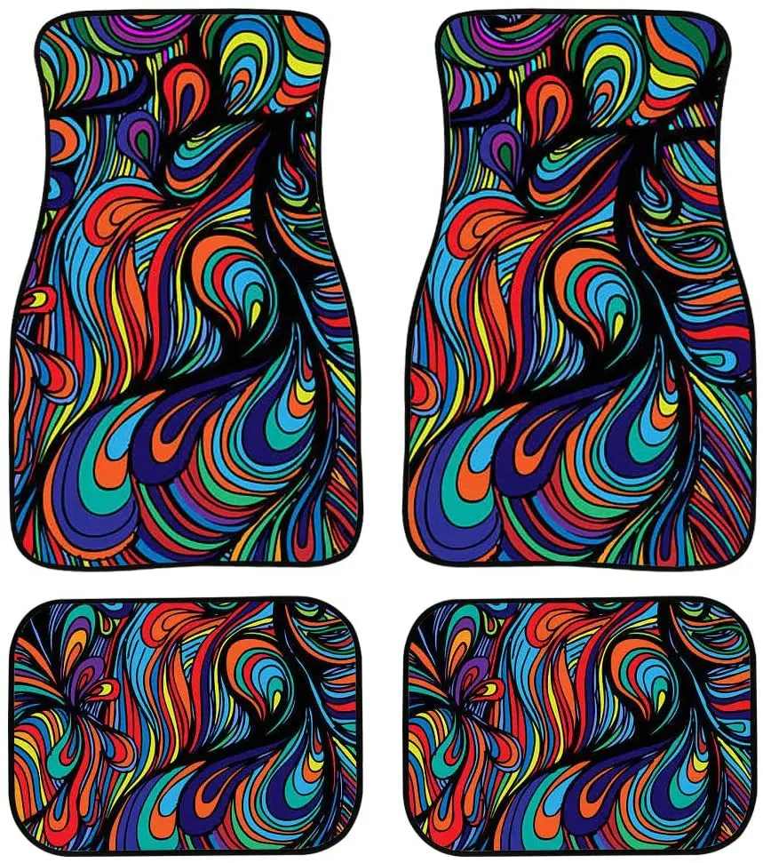 Universal fit Car Floor Mats Abstract Interior Deco 4 Piece Sets Durable Front/Rear Carpets for Most Car Truck SUV Van
Universal fit Car Floor Mats Abstract Interior Deco 4 Piece Sets Durable Front/Rear Carpets for Most Car Truck SUV Van