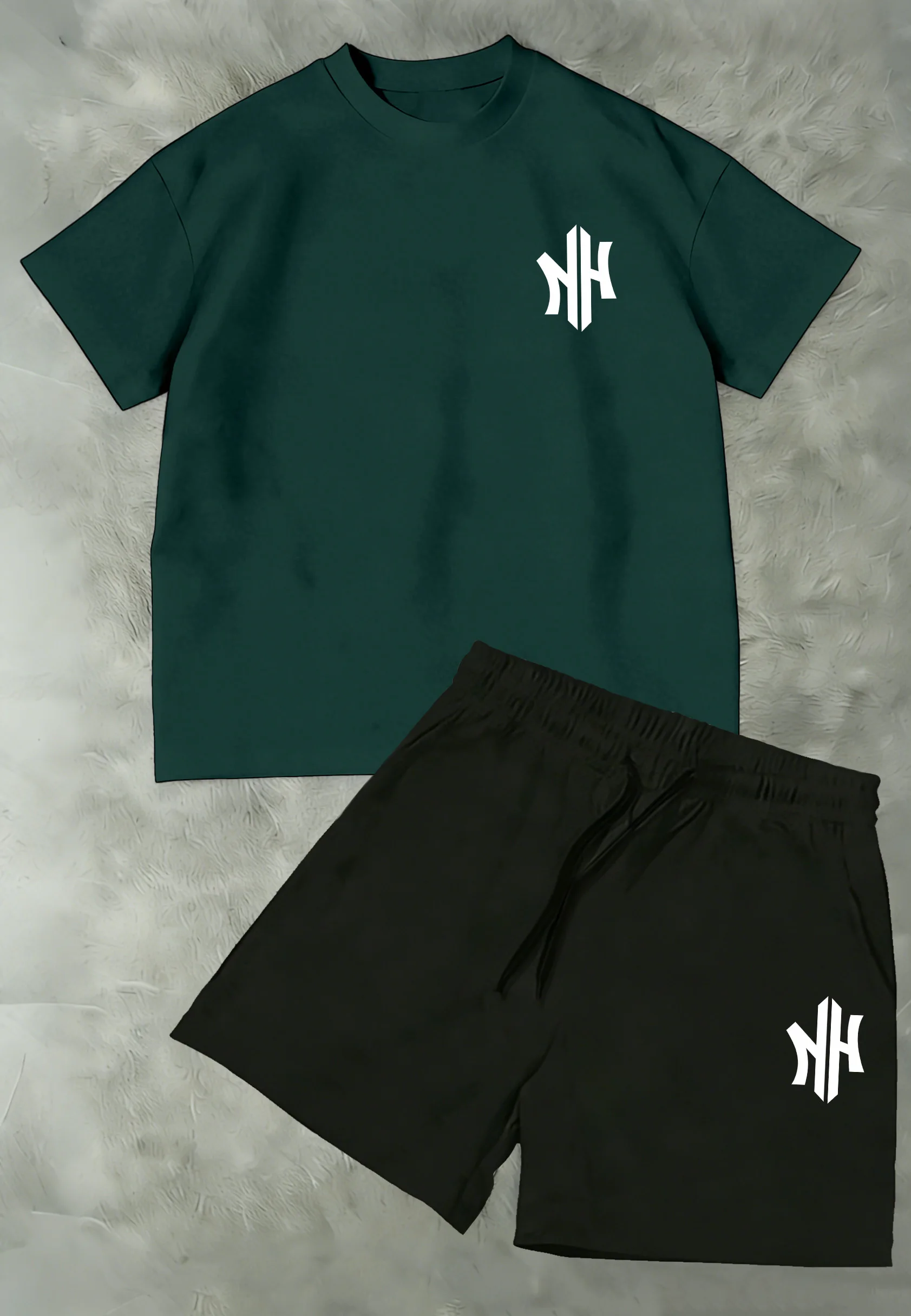 Men's Casual Summer Outfit, Green Printed T-Shirt + Black Shorts, Versatile for Daily, Festivals & Street Style
Men's Casual Summer Outfit, Green Printed T-Shirt + Black Shorts, Versatile for Daily, Festivals & Street Style