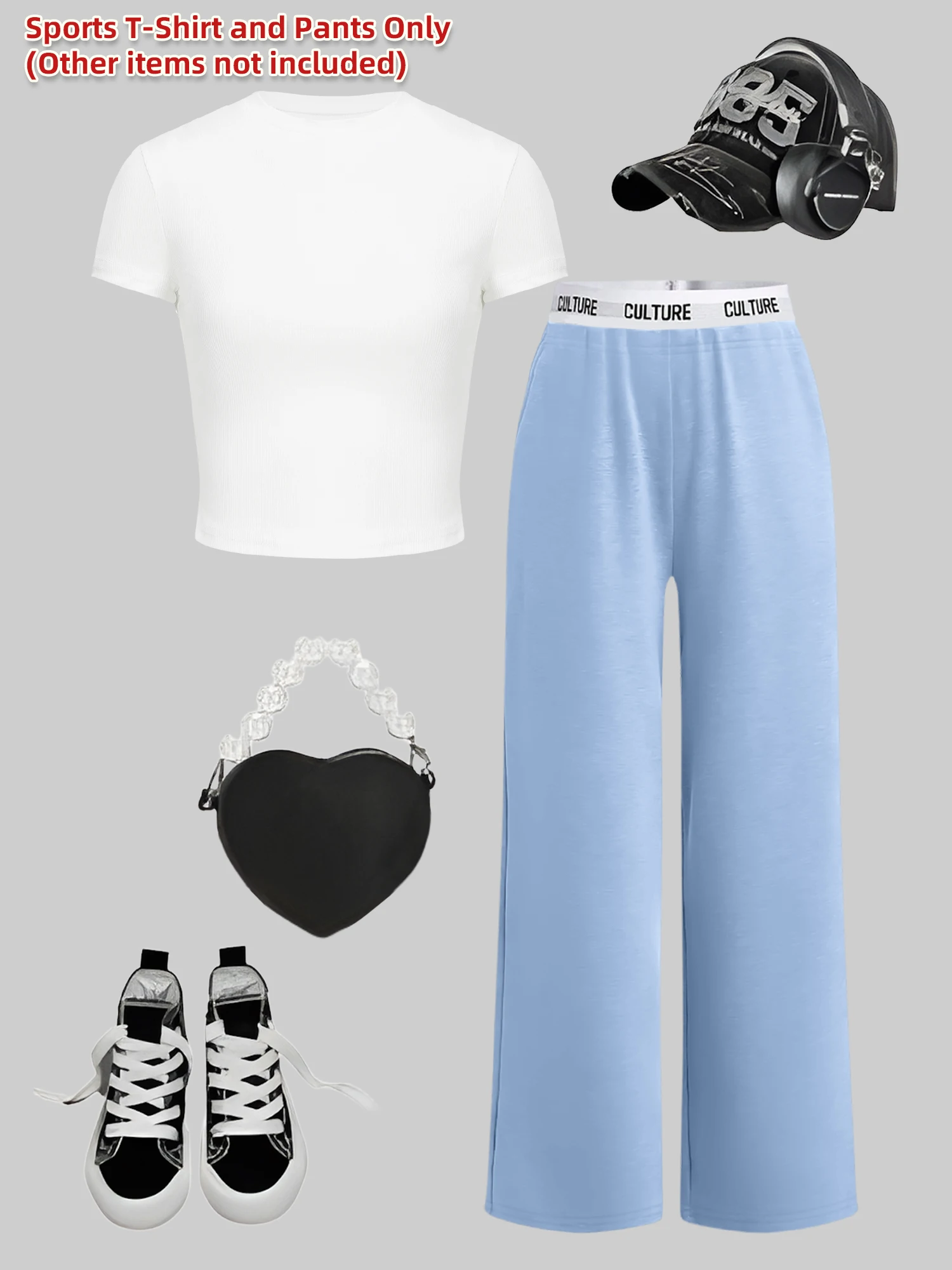 Comfortable Ribbed Knit 2-Piece Set Letter Waist Crop Top High Waist Wide Leg Pants Daily Street Lounge Wear
Comfortable Ribbed Knit 2-Piece Set Letter Waist Crop Top High Waist Wide Leg Pants Daily Street Lounge Wear
