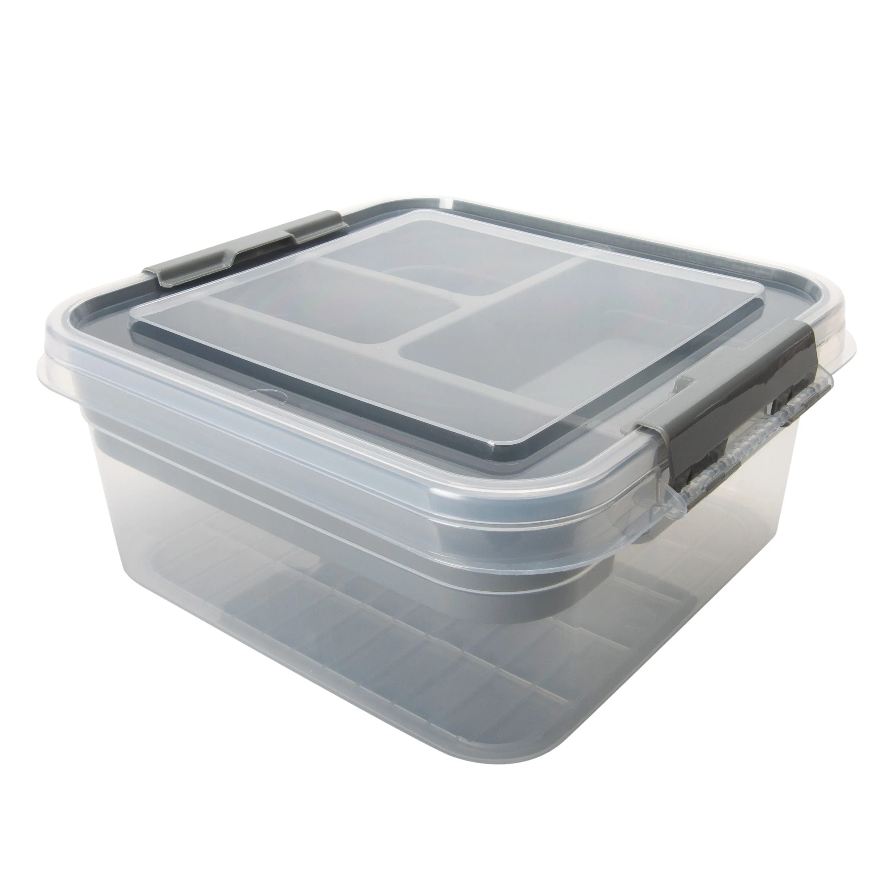 Grey 5-Compartment Storage Box for Gifts and Supplies
Grey 5-Compartment Storage Box for Gifts and Supplies