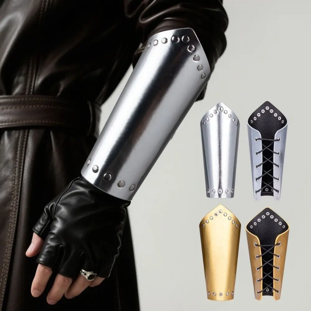 Role Playing Medieval Bracers Shiny Metallic Silver Gold Rivet Knight Arm Guard Glossy Metallic Look Rivet Cosplay Arm Cuff
Role Playing Medieval Bracers Shiny Metallic Silver Gold Rivet Knight Arm Guard Glossy Metallic Look Rivet Cosplay Arm Cuff