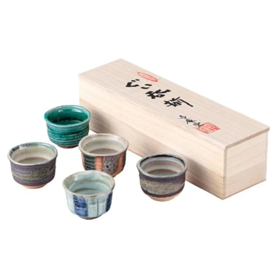 Japanese Traditional Mino Sake Cup Set of 5 Wine Soju Porcelain Color Variety Sakazuki Cup Gifts
Japanese Traditional Mino Sake Cup Set of 5 Wine Soju Porcelain Color Variety Sakazuki Cup Gifts