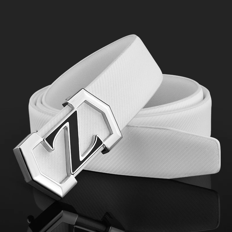High Quality new fashion Designer Z letter genuine leather white belt men exquisite solid buckle casual personality student belt
High Quality new fashion Designer Z letter genuine leather white belt men exquisite solid buckle casual personality student belt