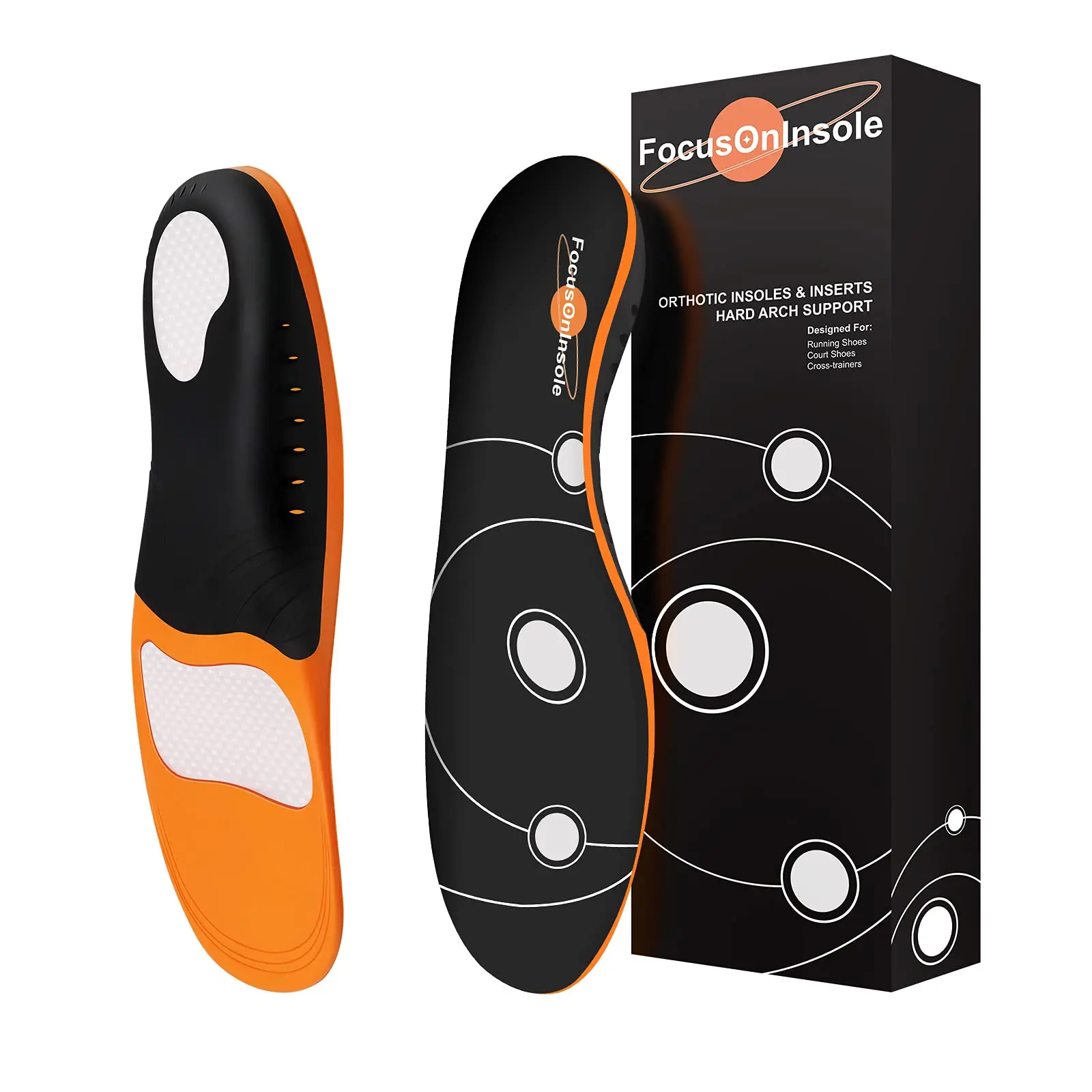 1pc High-End Arch Support Sports Insoles, Orange & Black Ergonomic Contoured Design, Long-Lasting Comfort During Sports
1pc High-End Arch Support Sports Insoles, Orange & Black Ergonomic Contoured Design, Long-Lasting Comfort During Sports