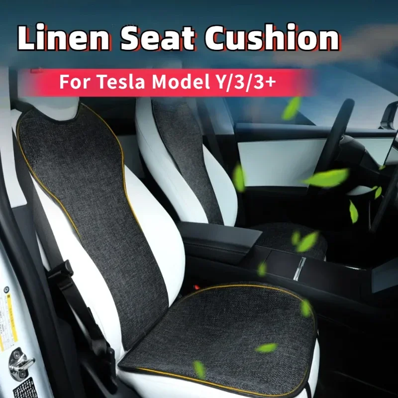 For Tesla Model Y/3/3+ 7PCS Linen Seat Cushion Breathable Comfortable Seat Pad Cover Anti-dirty Seat Cover Accessories 2021-2024
For Tesla Model Y/3/3+ 7PCS Linen Seat Cushion Breathable Comfortable Seat Pad Cover Anti-dirty Seat Cover Accessories 2021-2024