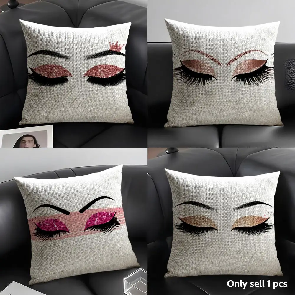 Sexy Women Eyelash Cushion Cover Organic Linen Soft Double-Sided Printing Breathable Pillow Case Gift for Home Decor
Sexy Women Eyelash Cushion Cover Organic Linen Soft Double-Sided Printing Breathable Pillow Case Gift for Home Decor