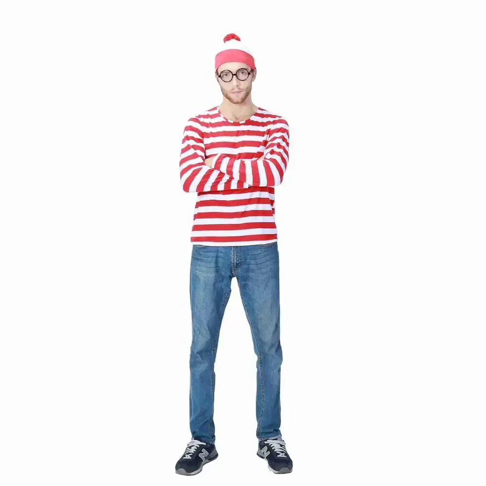Halloween Adult Man Cosplay Where's Waldo Costume
Halloween Adult Man Cosplay Where's Waldo Costume