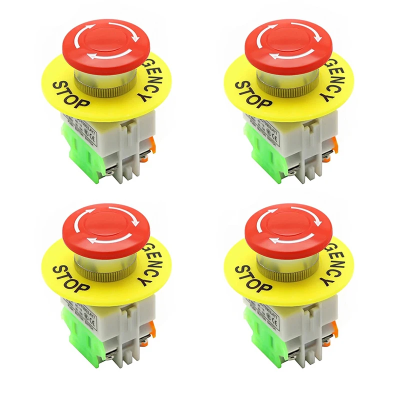 Red Mushroom Cap 1NO 1NC DPST Emergency Stop Push Button Switch AC 660V 10A Switch Equipment Lift Elevator Latching Self Lock
Red Mushroom Cap 1NO 1NC DPST Emergency Stop Push Button Switch AC 660V 10A Switch Equipment Lift Elevator Latching Self Lock