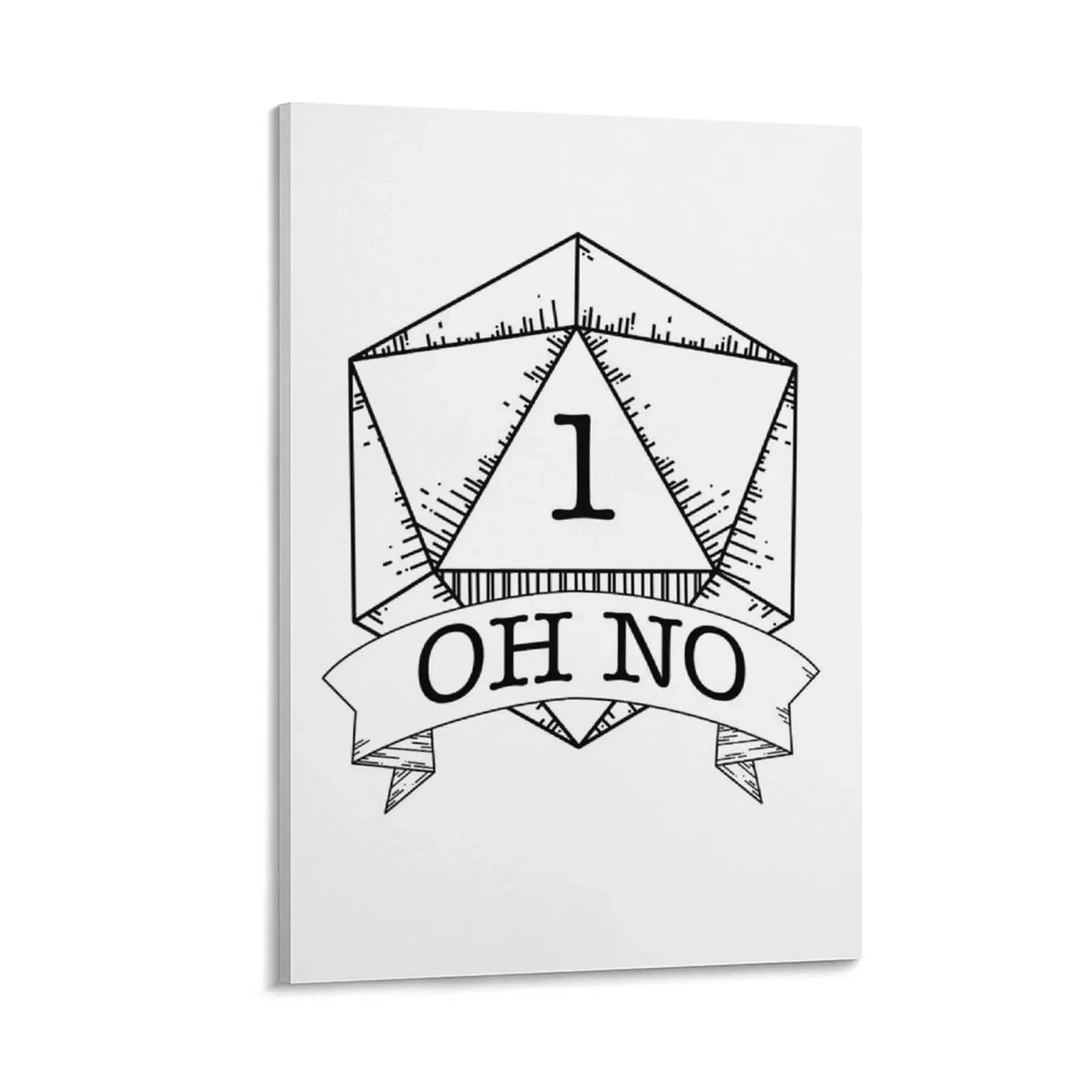OH NO D20 Nat 1 - (uncolored version) Canvas Painting decorative picture for living room Decorative picture
OH NO D20 Nat 1 - (uncolored version) Canvas Painting decorative picture for living room Decorative picture