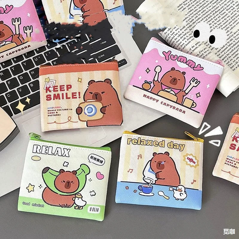 24 pcs/lot Mini Capybara Pencil Case Kawaii Coin Purse Pencil Case Pencil Box Stationery Pouch Pen Bag Office School Supplies
24 pcs/lot Mini Capybara Pencil Case Kawaii Coin Purse Pencil Case Pencil Box Stationery Pouch Pen Bag Office School Supplies