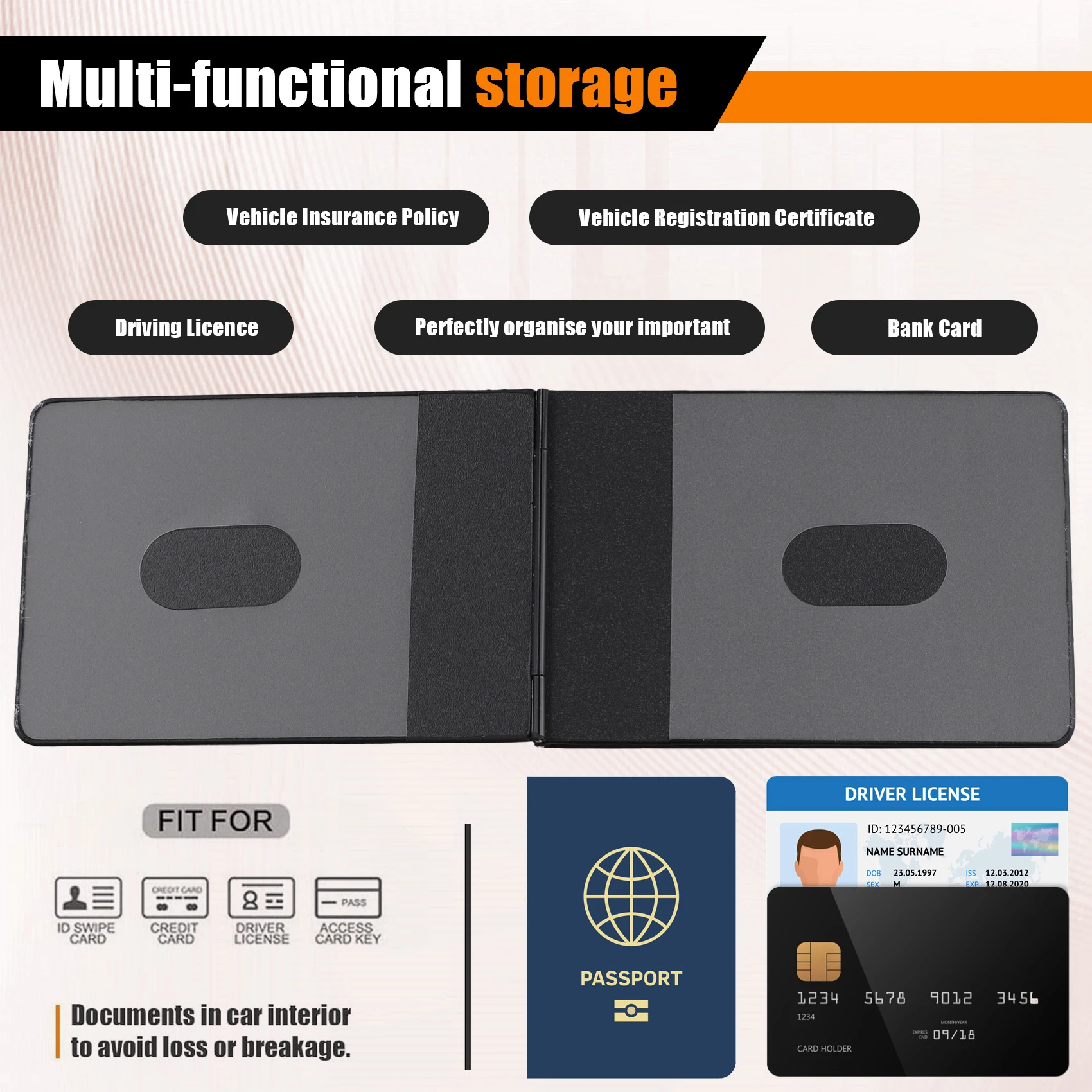 A06RP Ultra Thin Driver License Cover Metal Driver License Holder ID Credit Card Cover Case for Car Driving Documents (Black)
A06RP Ultra Thin Driver License Cover Metal Driver License Holder ID Credit Card Cover Case for Car Driving Documents (Black)