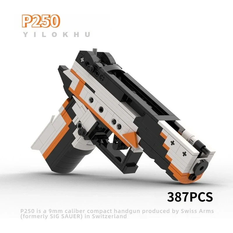 387PCS Technical P250 Pistol Building Blocks Can Fire Rubber Bands Assemble Gun Bricks Toy The Perfect Gift For Adult Boy
387PCS Technical P250 Pistol Building Blocks Can Fire Rubber Bands Assemble Gun Bricks Toy The Perfect Gift For Adult Boy