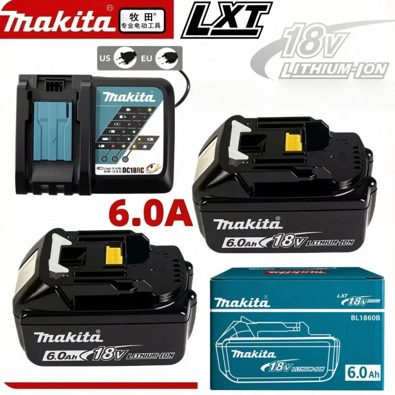 Original Makita BL1860 18V 6Ah Li-ion Battery With LED Indicator Replacement For BL1840 BL1840B BL1850 BL1850B Tools
Original Makita BL1860 18V 6Ah Li-ion Battery With LED Indicator Replacement For BL1840 BL1840B BL1850 BL1850B Tools