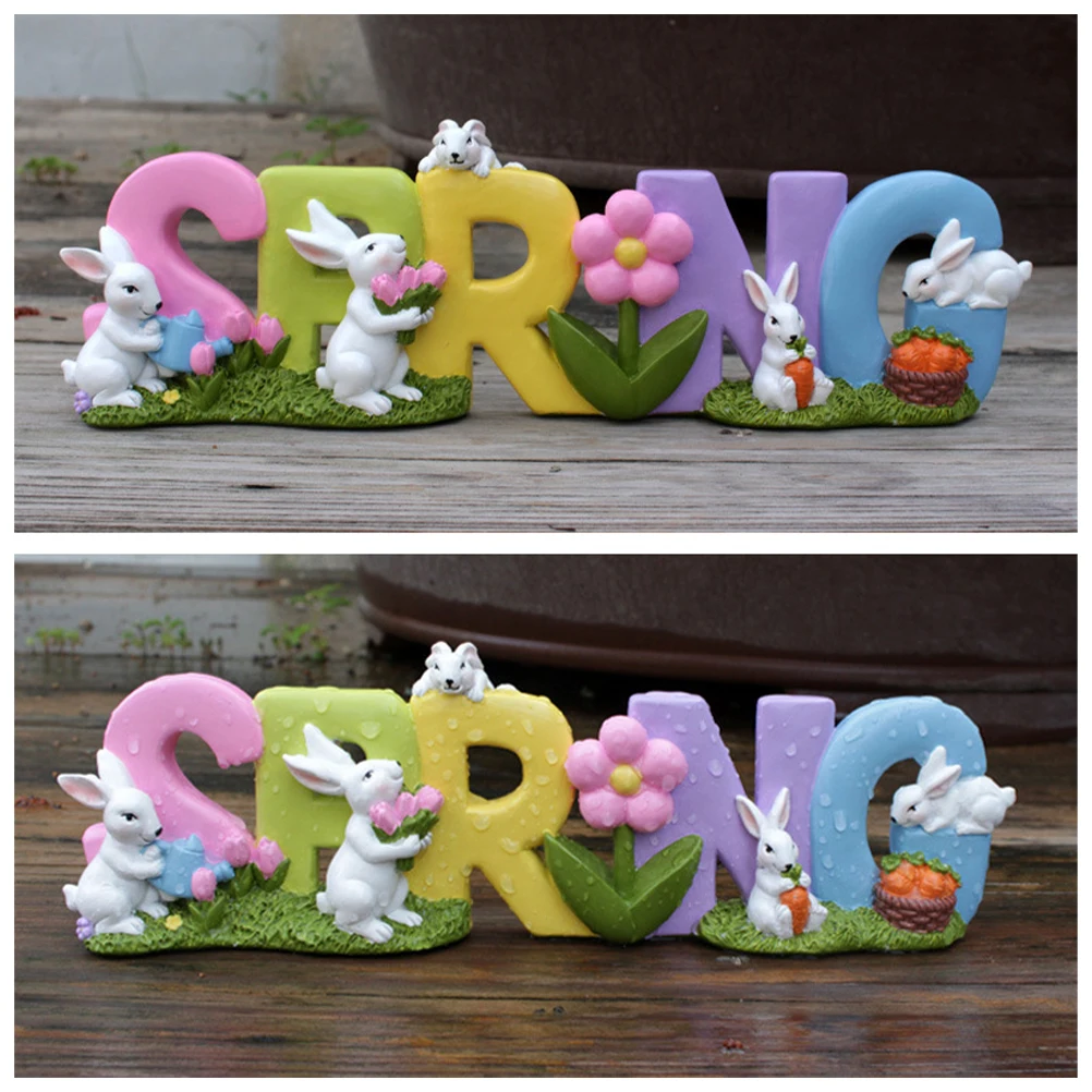 Rabbit Resin Craft Table Sign Lifelike Spring Decorative Resin Rabbit for Garden Lawn Balcony Ornament Decor 
Rabbit Resin Craft Table Sign Lifelike Spring Decorative Resin Rabbit for Garden Lawn Balcony Ornament Decor