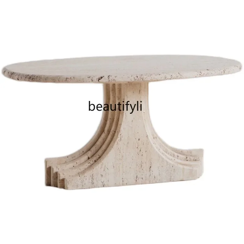 X0 Natural travertine coffee table travertine table retro style, villa decoration side table designer model
X0 Natural travertine coffee table travertine table retro style, villa decoration side table designer model