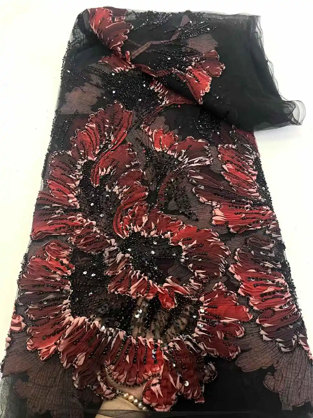 3D Flower Beads Lace Fabric 2025 High Quality French Mesh Embroidery Sequins Pearls Beaded Nigerian Lace Fabrics XC60KB-24
3D Flower Beads Lace Fabric 2025 High Quality French Mesh Embroidery Sequins Pearls Beaded Nigerian Lace Fabrics XC60KB-24