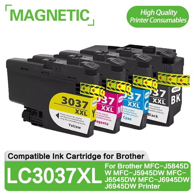 LC3037 LC3039XL Совместимый картридж для принтера Brother MFC-J5845DW J5845DWXL J5945DW J6545DW J6545DWXL J6945DW 4 цвета
LC3037 LC3039XL Совместимый картридж для принтера Brother MFC-J5845DW J5845DWXL J5945DW J6545DW J6545DWXL J6945DW 4 цвета