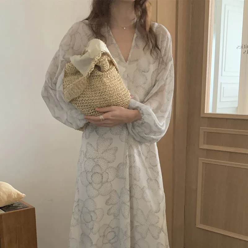 Ele V-ne Floral Pleated Waist-cinching Dr Women's Spring New Inner Strap Two-piece Set Korean Sle Soft Material
Ele V-ne Floral Pleated Waist-cinching Dr Women's Spring New Inner Strap Two-piece Set Korean Sle Soft Material