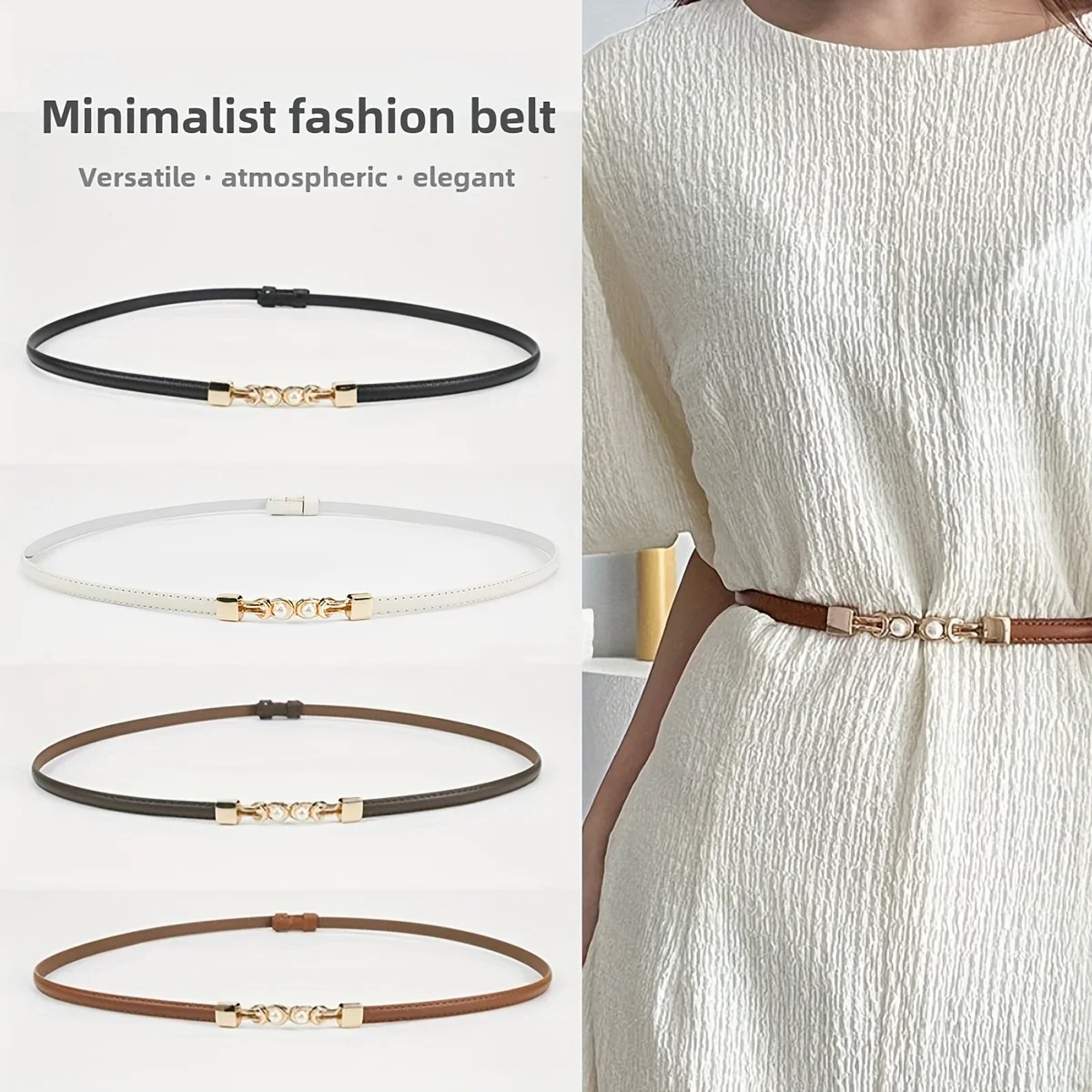 1pc women's slim metal belt with buckle. Slim-fit for dresses, suits, blouses. Casual/office/commuting wear. Professional
1pc women's slim metal belt with buckle. Slim-fit for dresses, suits, blouses. Casual/office/commuting wear. Professional