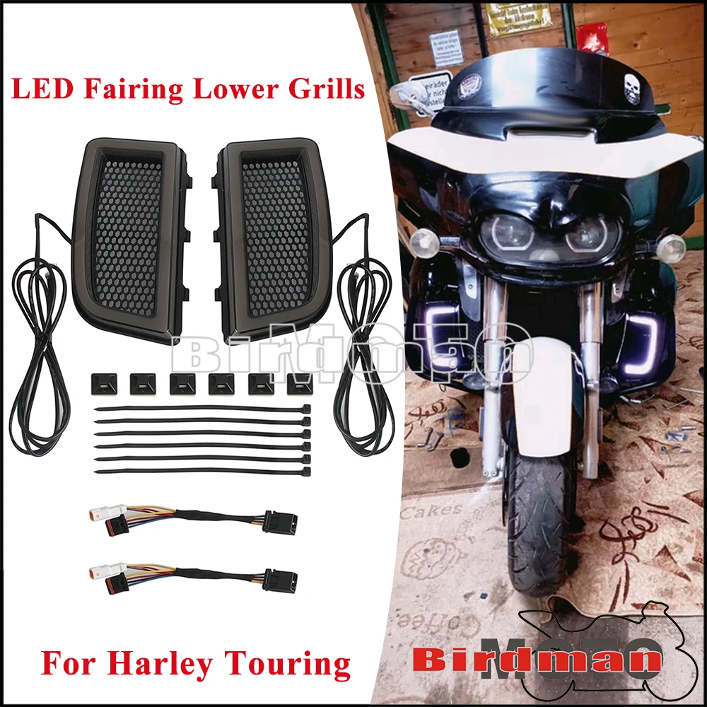 For Harley Touring FLHTCU FLHTCUL FLHTK FLHTKL FLHTKSE FLTRU FLTRK FLTRUSE FLHXSE 14-20 Motorbike LED Fairing Lower Grills Cover
For Harley Touring FLHTCU FLHTCUL FLHTK FLHTKL FLHTKSE FLTRU FLTRK FLTRUSE FLHXSE 14-20 Motorbike LED Fairing Lower Grills Cover