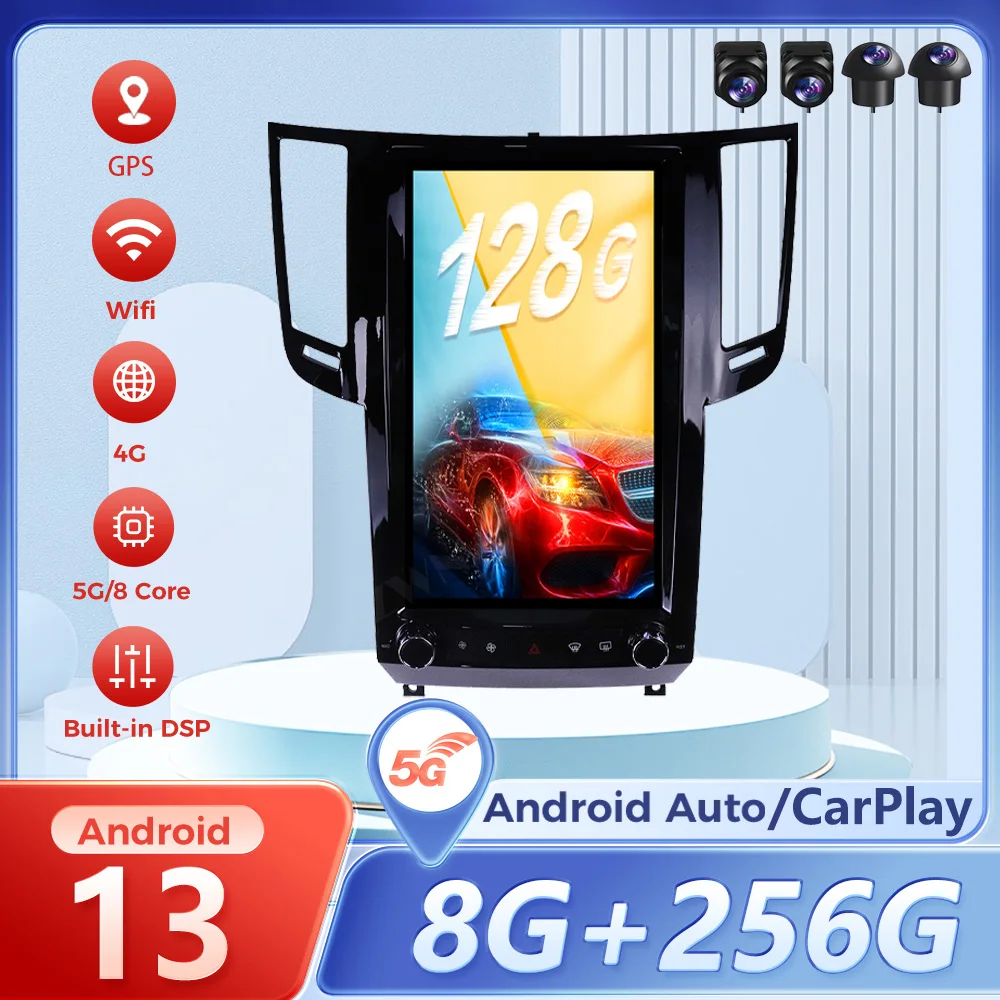 Carplay Radio Android 13 Car Player For Infiniti FX25 FX35 FX37 2009-2013 Qx70 2013 -2016 Auto Radio GPS Navigation CarPlay Unit
Carplay Radio Android 13 Car Player For Infiniti FX25 FX35 FX37 2009-2013 Qx70 2013 -2016 Auto Radio GPS Navigation CarPlay Unit