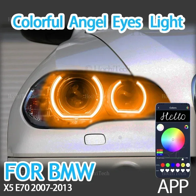 LED Angel Eyes Kit Ring RGB colors APP control Headlight Lamps DRL for BMW X5 E70 2007 2008 2009 2010 2011 2012 2013
LED Angel Eyes Kit Ring RGB colors APP control Headlight Lamps DRL for BMW X5 E70 2007 2008 2009 2010 2011 2012 2013
