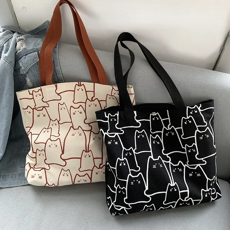 Canvas Handbag For Women 2023 Fashion Cute Cat Tote Messenger Bags With Zipper Designer Bag Ladies Cartoon Shoulder Shopper Bags
Canvas Handbag For Women 2023 Fashion Cute Cat Tote Messenger Bags With Zipper Designer Bag Ladies Cartoon Shoulder Shopper Bags