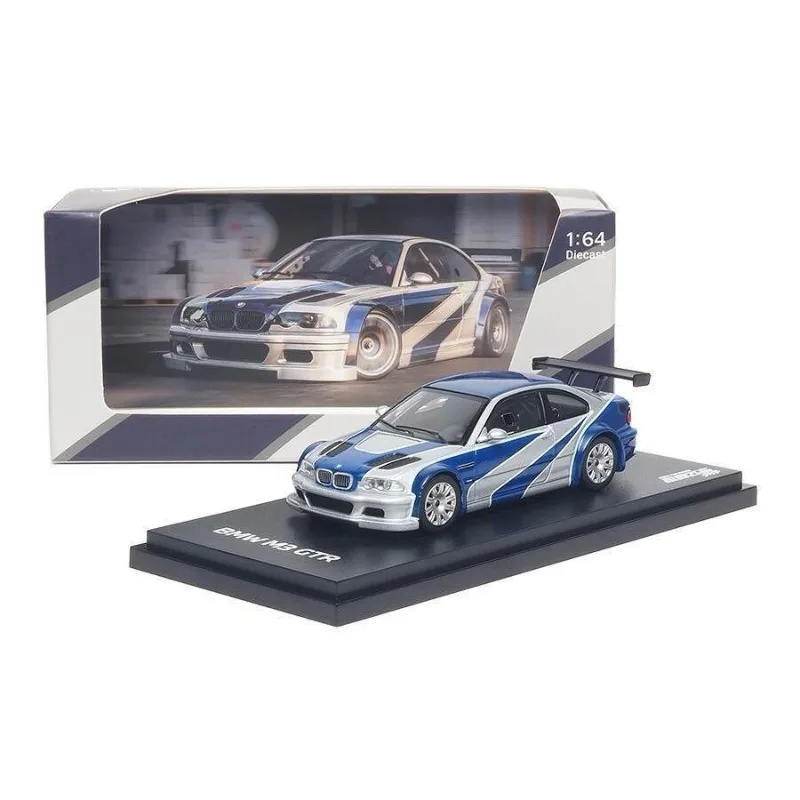 MJ 1:64 M3 GTR E46 Grand Theft Auto toy car, die-cast alloy model, gift for boys, adult collection piece.
MJ 1:64 M3 GTR E46 Grand Theft Auto toy car, die-cast alloy model, gift for boys, adult collection piece.