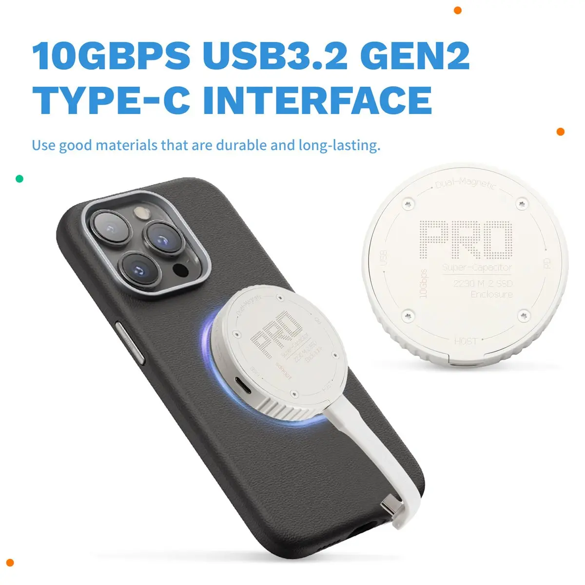 Can buy Magnetic M.2 2230 NVMe SSD Enclosure Magnetic SSD Case 100W PD
Can buy Magnetic M.2 2230 NVMe SSD Enclosure Magnetic SSD Case 100W PD