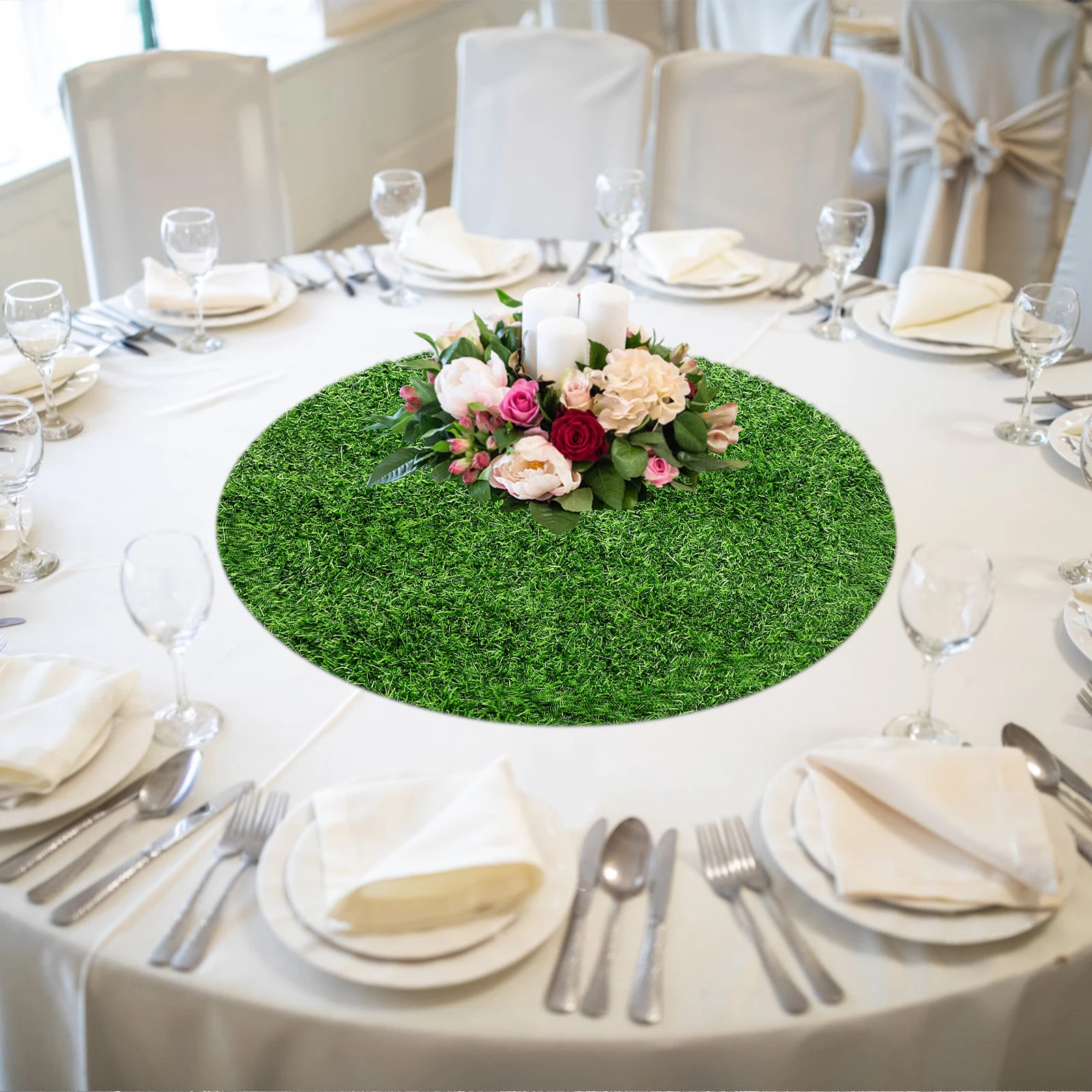 Round 50CM PVC Simulated Grass Table Mat Decorative Faux Turf Runner Green Mats Straw Placemat for Dining Outdoor
Round 50CM PVC Simulated Grass Table Mat Decorative Faux Turf Runner Green Mats Straw Placemat for Dining Outdoor
