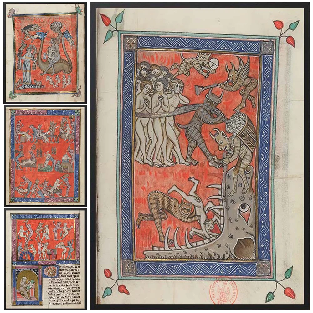 Abstract Devil Hell Manuscript Monster Posters Wall Pictures For Living Room Vintage Poster Wall Art Canvas Painting Unframed
Abstract Devil Hell Manuscript Monster Posters Wall Pictures For Living Room Vintage Poster Wall Art Canvas Painting Unframed
