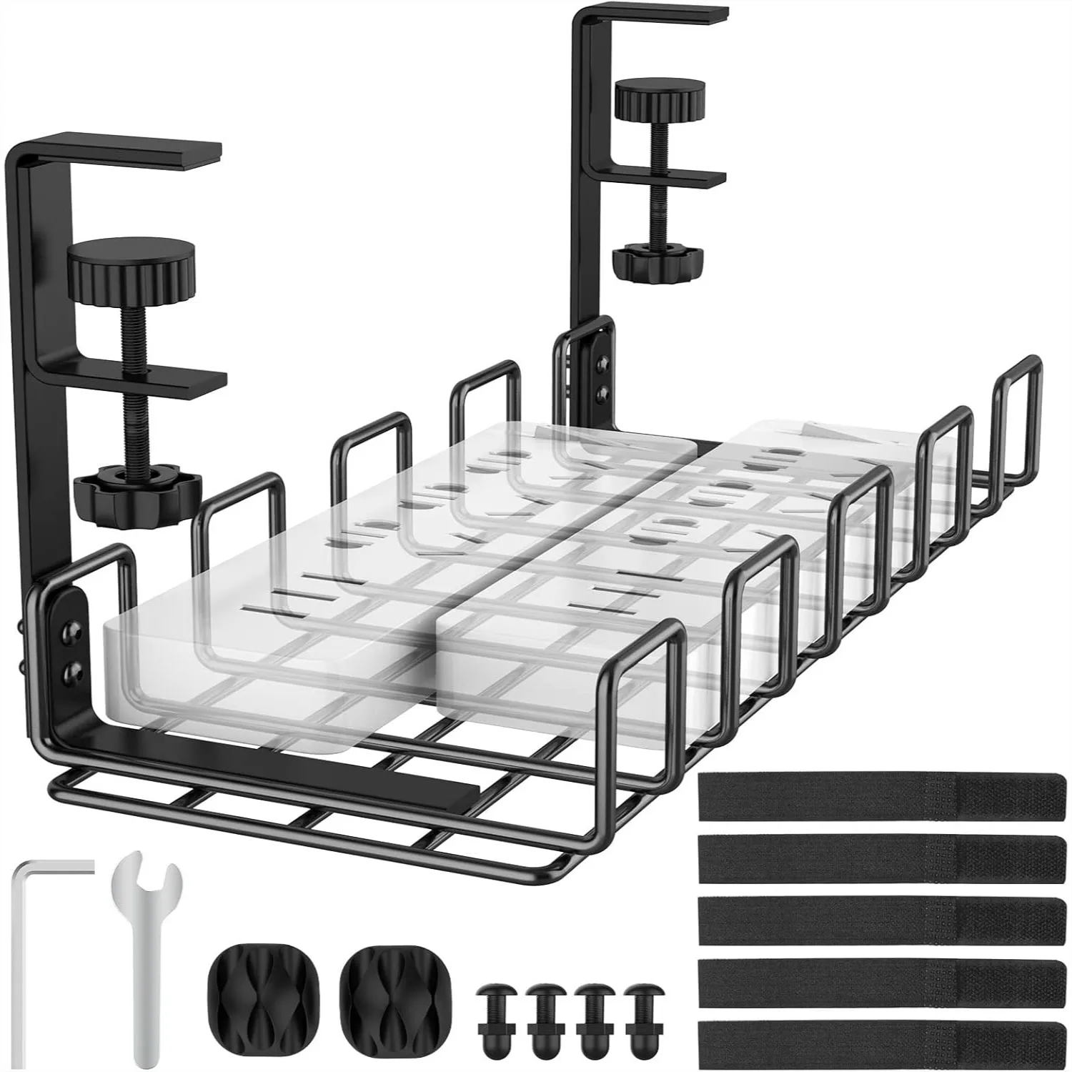 Under Desk Cable Management Tray 15.7" L x 6.3" W No Drill Steel Wire Organizer for Desk
Under Desk Cable Management Tray 15.7" L x 6.3" W No Drill Steel Wire Organizer for Desk