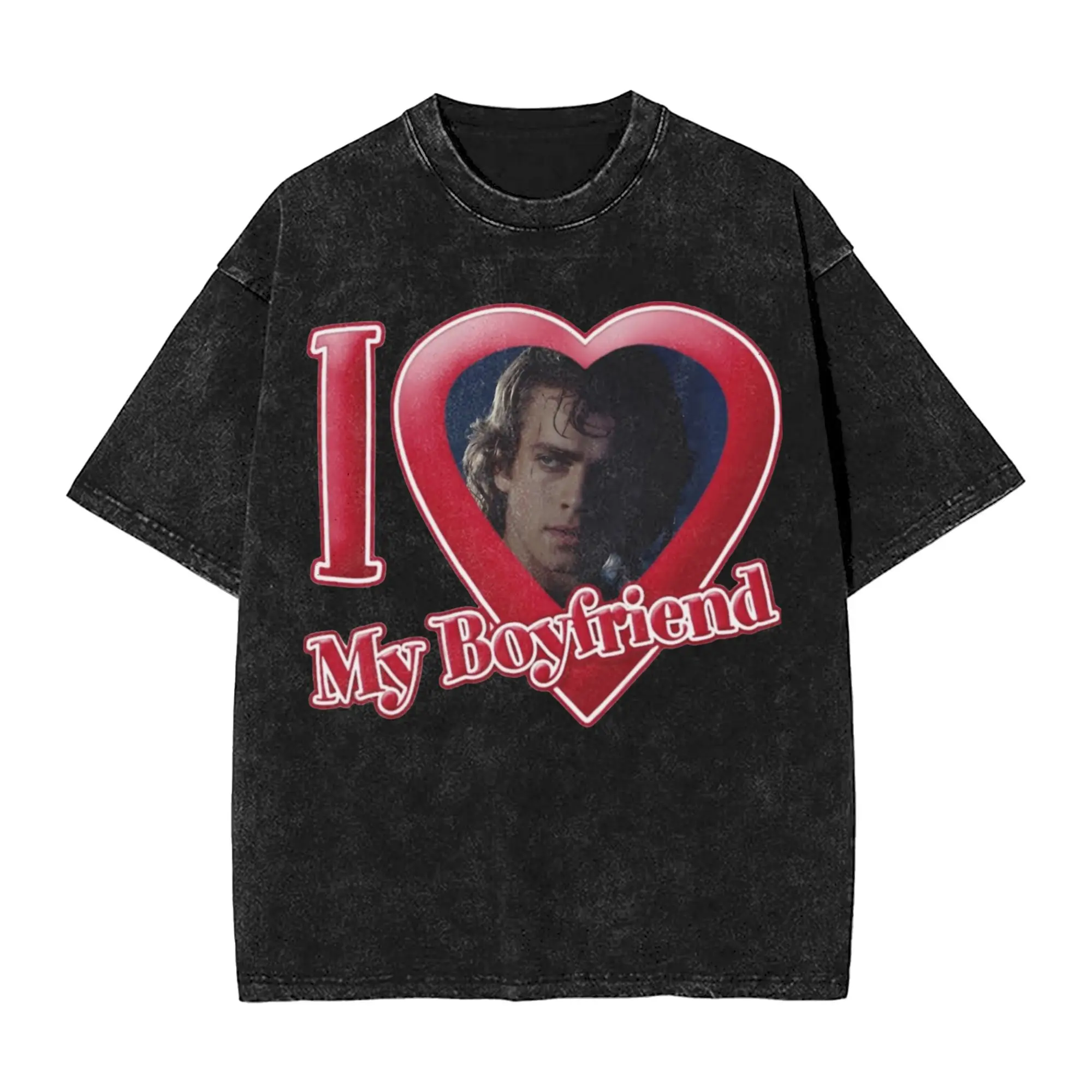 Anakin Skywalker I Heart My Boyfriend T Shirt Hip Hop Washed Short T-Shirt Retro for Men Women Streetwear Printed Tee Shirt
Anakin Skywalker I Heart My Boyfriend T Shirt Hip Hop Washed Short T-Shirt Retro for Men Women Streetwear Printed Tee Shirt