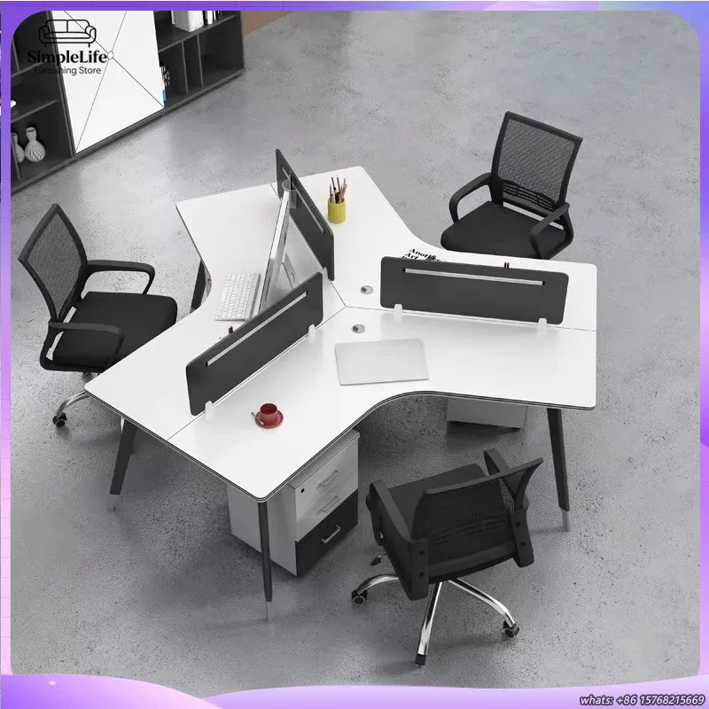 Modern Wooden Computer Desk for Office Workstation Curved L Shaped Desk for Call Center 6 Person Open Plan Desk Home Office
Modern Wooden Computer Desk for Office Workstation Curved L Shaped Desk for Call Center 6 Person Open Plan Desk Home Office