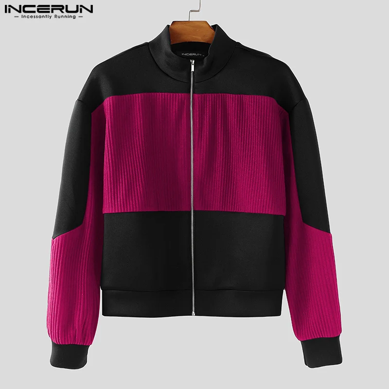 INCERUN Men Jackets Patchwork Stand Collar Long Sleeve Zipper Male Coats Streetwear Autumn Casual Crop Jackets Men Outerwear
INCERUN Men Jackets Patchwork Stand Collar Long Sleeve Zipper Male Coats Streetwear Autumn Casual Crop Jackets Men Outerwear