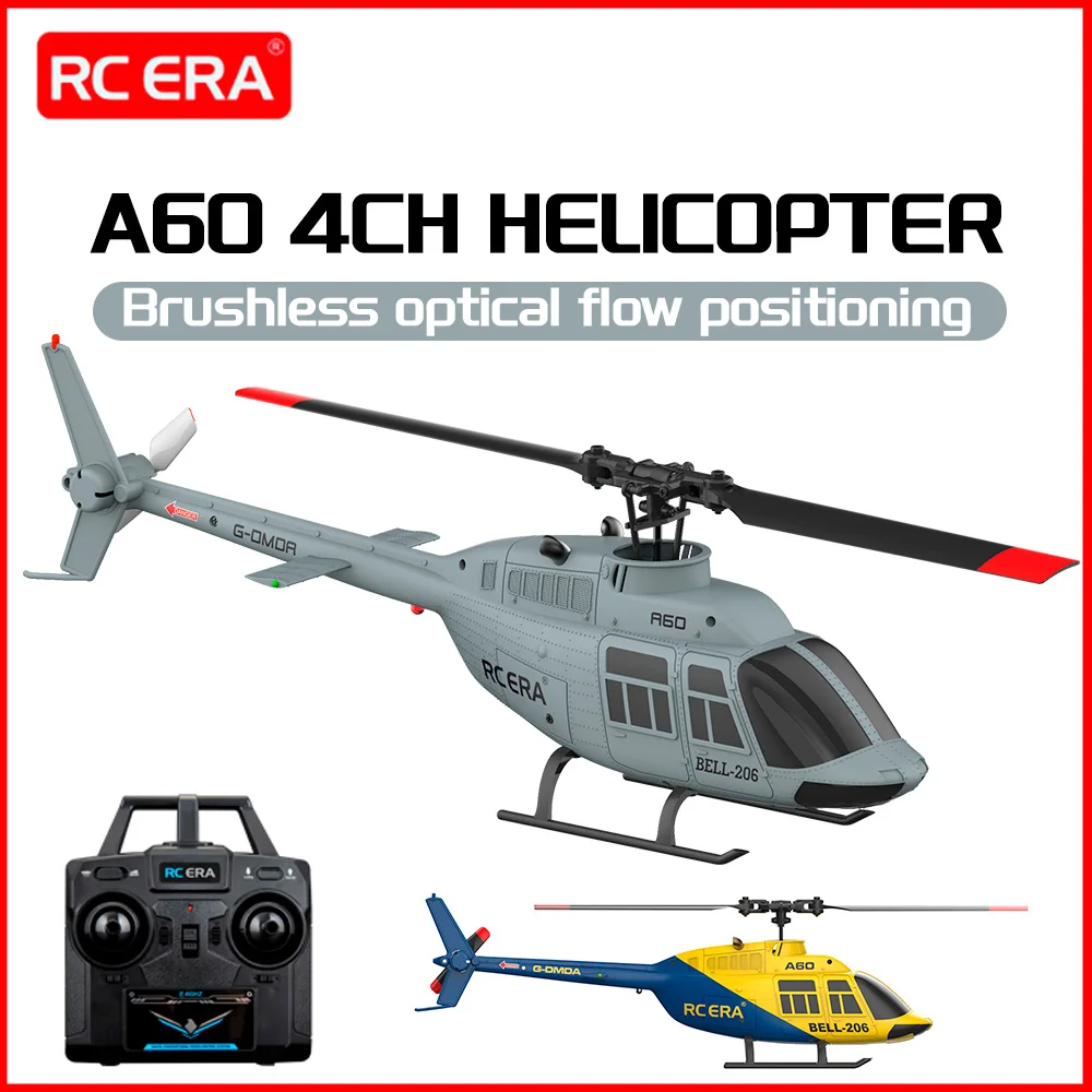 RC ERA A60 4CH Helicopter 1/42 Scale BELL-206 Optical Flow Positioning 10min Fly Time 2.4G 120M 6-Axis Gyroscope Brushless Plane
RC ERA A60 4CH Helicopter 1/42 Scale BELL-206 Optical Flow Positioning 10min Fly Time 2.4G 120M 6-Axis Gyroscope Brushless Plane