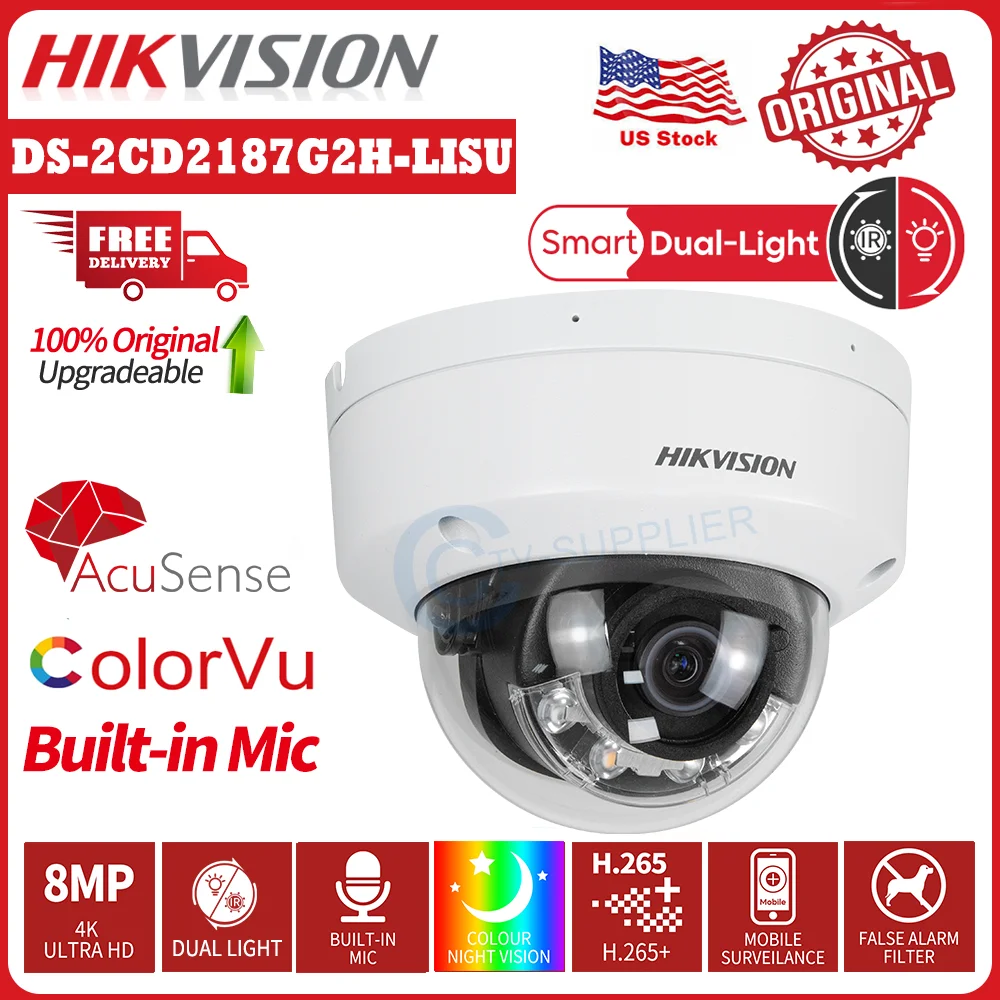 Hikvision 8MP 2-Series ColorVu Vandal IP Dome 2-MIC
Hikvision 8MP 2-Series ColorVu Vandal IP Dome 2-MIC